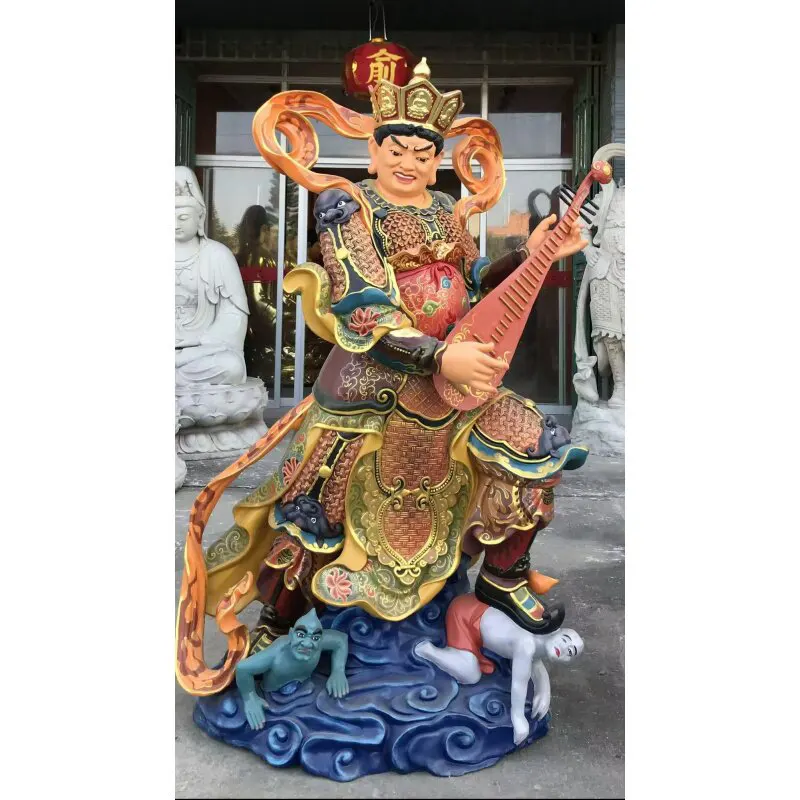 Estatua de Buda de los cuatro reyes celestiales de cobre puro de 220CM