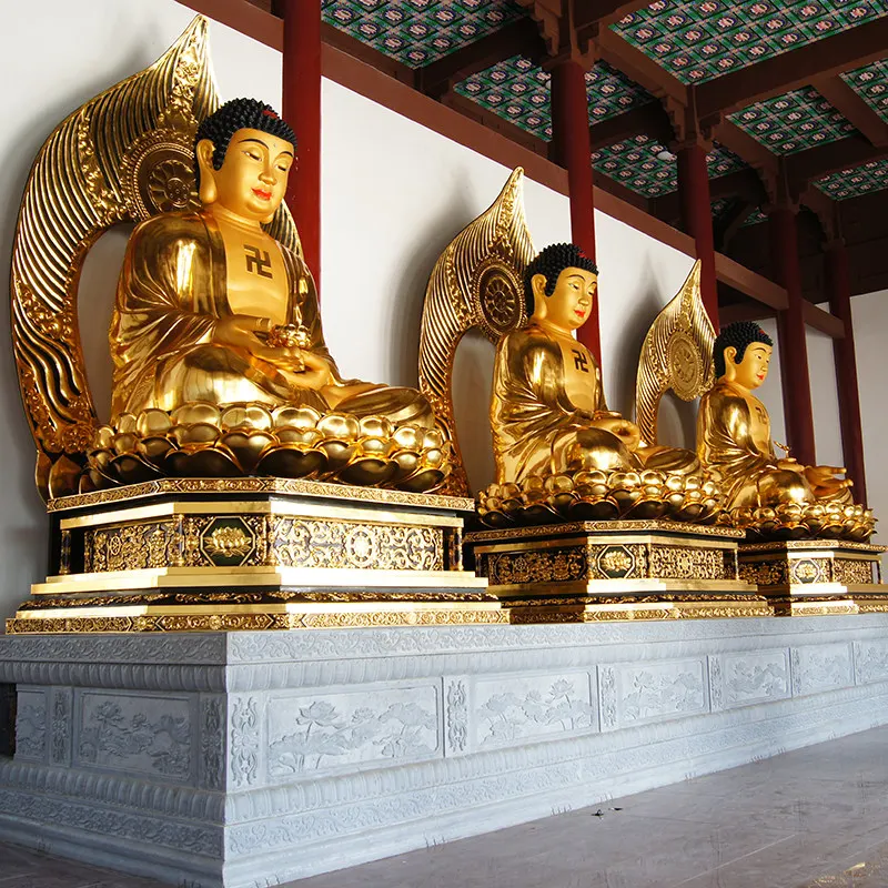 Estatua de Buda de bronce dorado de 6,6 metros